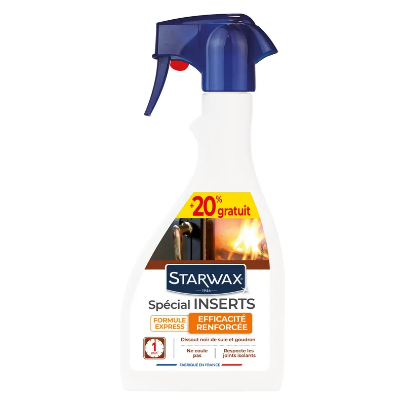 Prix Cassé Nettoyant pour vitre de cheminée et insert 500 ml STARWAX