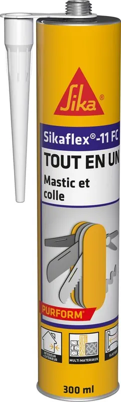 Mastic Colle Polyuréthane Sikaflex 11 FC Purform Blanc 300 ml SIKA Certifié