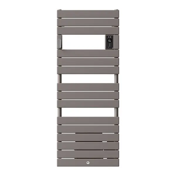 Nouvelle Collection Radiateur sèche-serviettes électrique Riviera 2 - Avec soufflerie - 750+1000W - Gris roche THERMOR