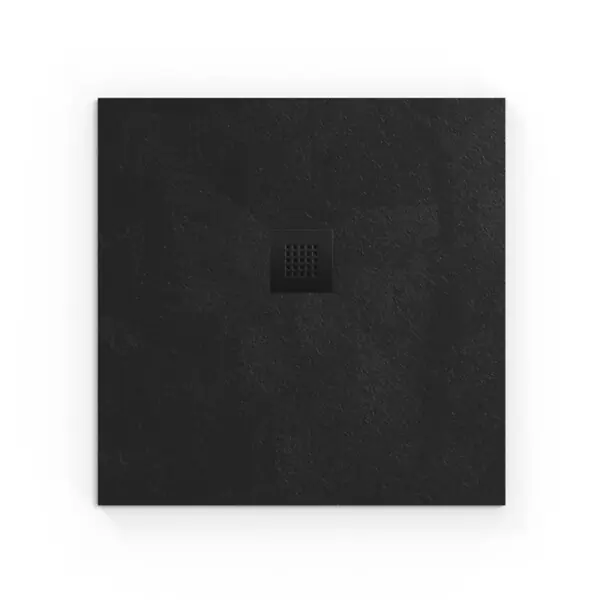 B-Way Receveur de douche carré 90x90 cm avec siphon, en marbre coulé, Noir (SATALEK90Q) SWISS AQUA TECHNOLOGIES Produit De Marque