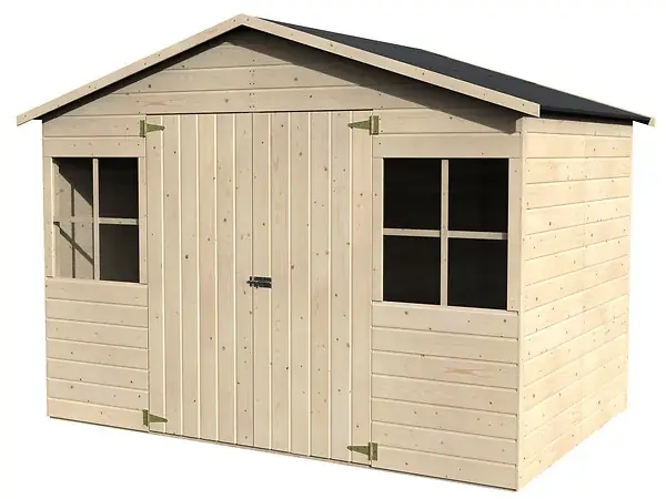 Abri de jardin Bois Lopun - Marron - L.289xH.210xP.202cm DECOR ET JARDIN Achat Immédiat