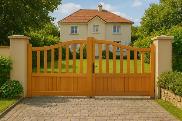 Portail En Bois Ajouree L3,50m x H1,10/1,30 (sans quincaillerie) GD MENUISERIES Must-Have