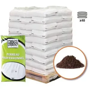 Achat Immédiat Terreau engrais fleurissement 48 sacs 50 l plantes vivaces et annuelles RACINE