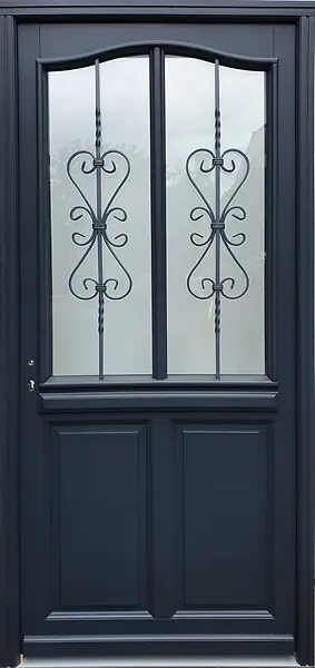 Porte d‘entrée Sandra - Anthracite - H.215xl.90cm TOTEM Seulement Aujourd'hui