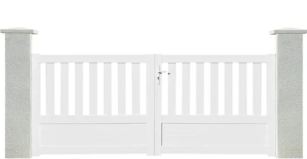 Portail battant PVC PAVIN semi ajouré - 300x130cm MOREY Authentique