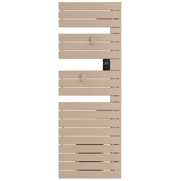 Commander Maintenant Sèche-serviettes connecté Nefertiti avec soufflerie mât à droite 1500W beige - ATLANTIC - 850061