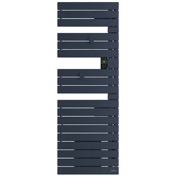 Sèche-serviettes connecté Nefertiti avec soufflerie mât à gauche 1500W bleu profond - ATLANTIC - 850060 Achetez Aujourd'hui