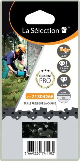 Chaîne tronçonneuse 66 maillons pas 325 jauge 050 TECHNI-POWER Dernière Chance