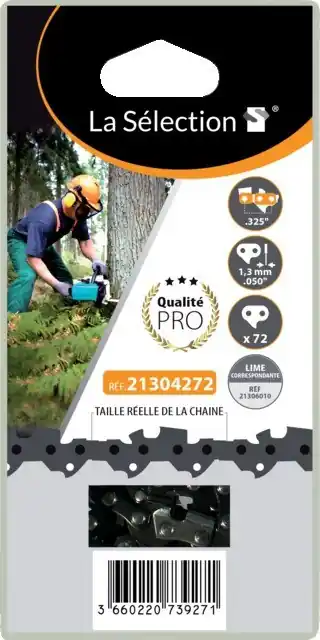 Chaîne tronçonneuse 43 cm 72 maillons avec pas de 325 et jauge 050 MDS Prix Cassé