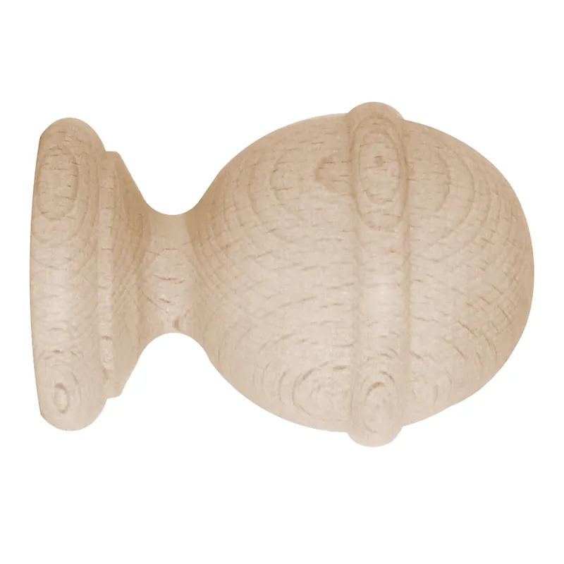 Embout déco pluton à visser en bois diam 35 mm Finition Bois brut - MOBOIS Dernière Chance