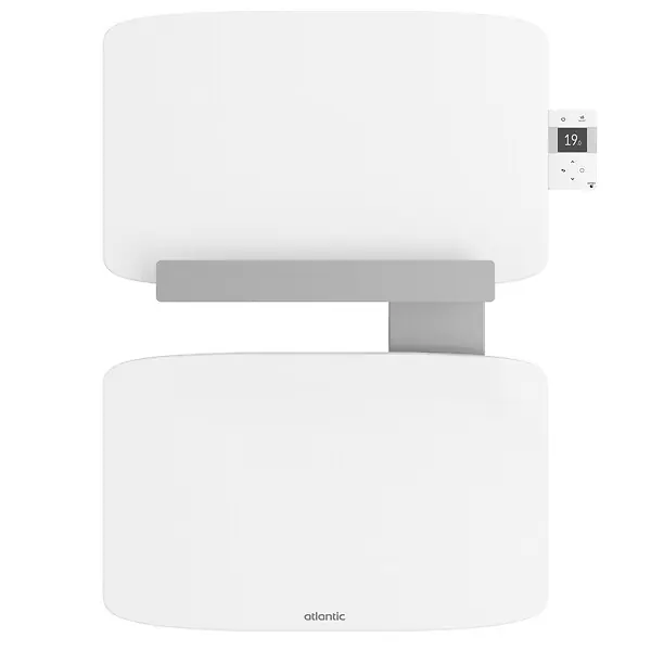 Radiateur sèche-serviettes connecté Amarilis mât à droite 430W blanc/gris - ATLANTIC - 862581 Commande En Gros