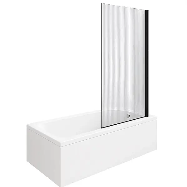 Baignoire droite D-Code bonde au cente 170 x 75 cm + Pare bain AURYS Raywall noir mat version droite DURAVIT Nouveauté