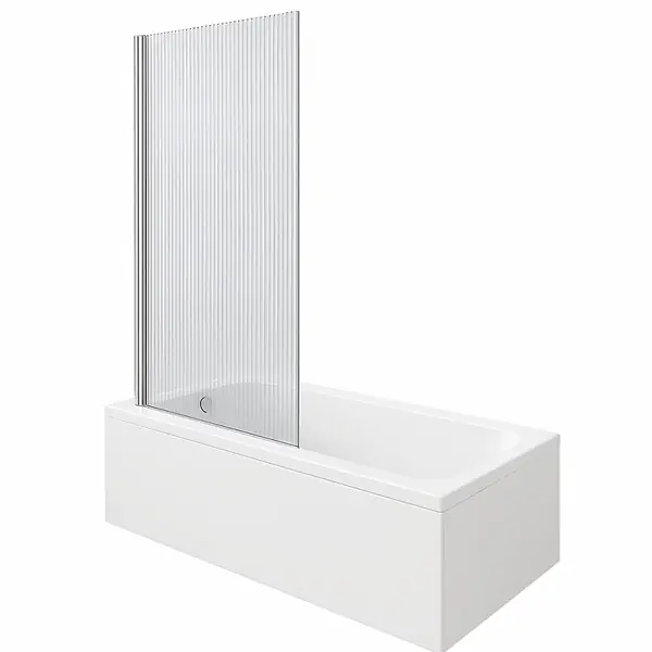 Baignoire droite D-Code bonde au cente 170 x 70 cm + Pare bain AURYS Raywall chromé version gauche DURAVIT Jusqu'à Épuisement Des Stocks