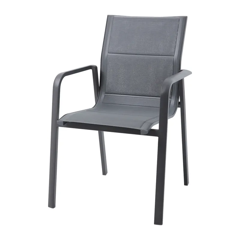 Fauteuil de jardin GENES 3D aluminium anthracite - BOCARNEA Quantité Limitée