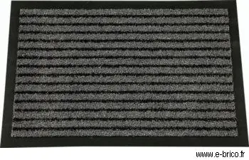 Jusqu'à Épuisement Des Stocks Paillasson absorbant et grattant Gramat gris 40 x 60 cm - ID HOME