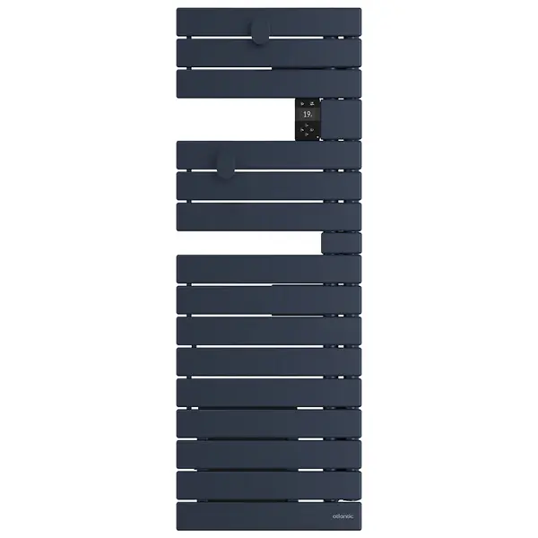 Commander Maintenant Sèche-serviettes connecté Nefertiti étroit avec soufflerie mât gauche 1500W bleu profond - ATLANTIC - 850095