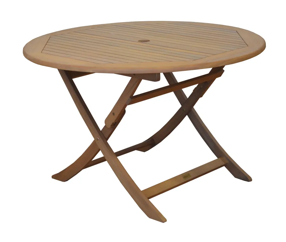 Solde Table de jardin pliante SOPHIE acacia 120 x 73 cm, Livraison à domicile incluse - PROLOISIRS