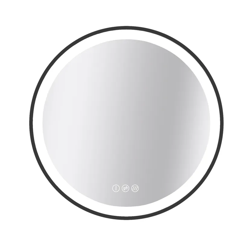 Miroir LED rond diamètre 75 cm Swann Black 2 MP GLASS Populaire