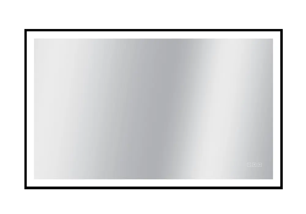 Acheter En Ligne Miroir LED rectangulaire 75 X 120 cm Swann Black 2 MP GLASS
