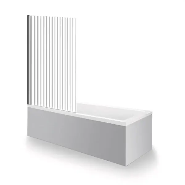 Baignoire droite 180 X 80 Duravit No.1 + Pare bain AURYS Raywall noir mat version gauche Prix Bas