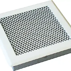 Grille de cheminée acier blanc 150 x 150 mm avec pré-cadre + anti vision AUTOGYRE Super Prix