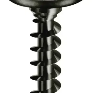 Offre Spéciale Vis penture tête ronde large noire TX 6 x 25 mm par 200 MUSTAD
