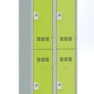 Casier vestiaire acier 2 colonnes 4 cases gris perle anis P.HENRY Acheter Direct
