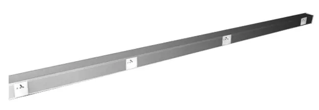Goulotte cuisine en PVC 54 x 54 mm avec 4 prises 2 pôles + terre longueur 2 m couleur aluminium TEHALIT Nouveauté