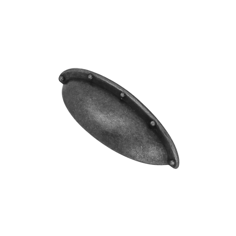 Promotion Saisonnière Poignée de meuble coquille vieil argent entraxe 64 mm REI