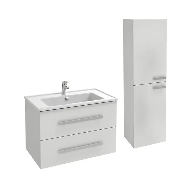 Livraison Express Pack meuble vasque 80 cm Ola up blanc + colonne JACOB DELAFON