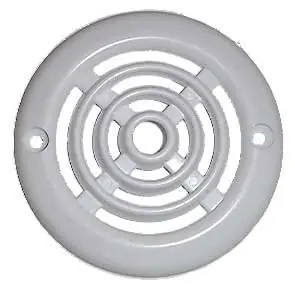 Achetez Aujourd'hui Grille d‘aération en PVC blanche en applique à visser diamètre 64 mm AUTOGYRE