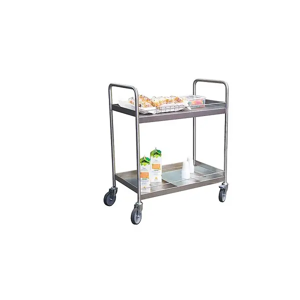 Fimm - Servante Inox Charge 300 Kg 304 L 2 Plateaux 835 X 422 Mm à˜ Roues 125 Mm Solde