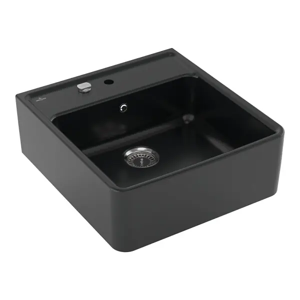Achetez Aujourd'hui Evier timbre office 1 bac Villeroy et Boch Tradition Pure Black avec vidage automatique