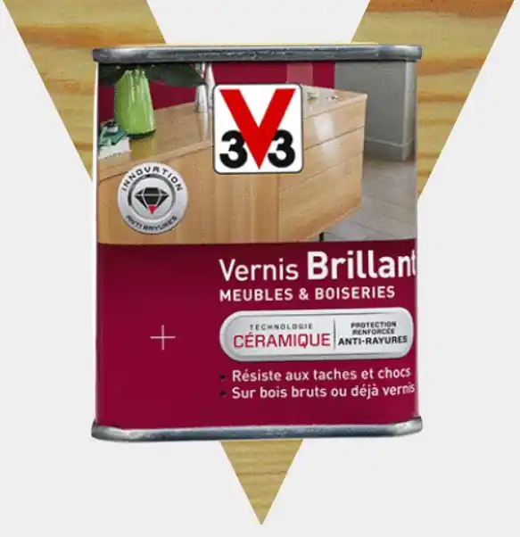 Petit Prix Vernis brillant meubles et boiseries chêne clair 0,5 l V33