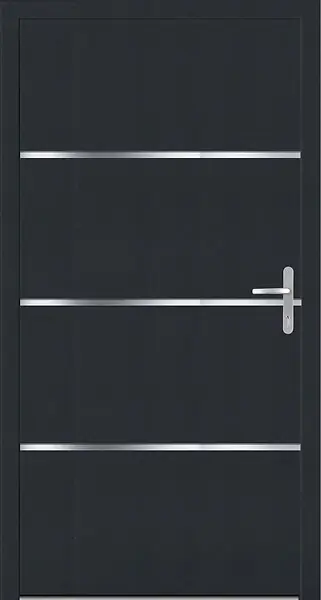 Porte d‘entrée PVC Smart - Tirant gauche - H.2180xL.960mm QUADROFORM Réduction