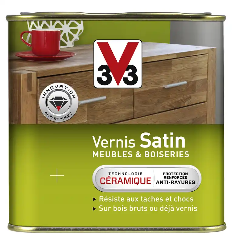 Nouvelle Collection Vernis satin meubles et boiseries chêne clair 0,5 l. V33