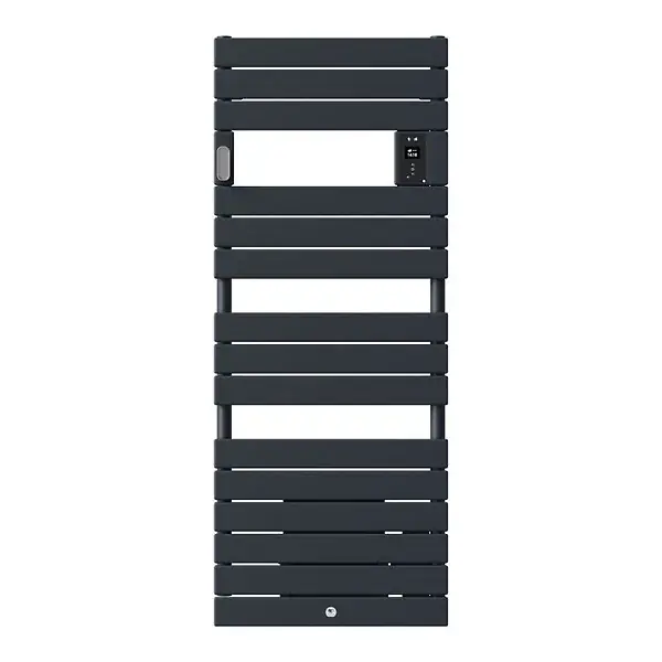 Bon Marché Radiateur sèche-serviettes électrique Riviera 2 - Avec soufflerie - 1000+1000W - Gris ardoise THERMOR
