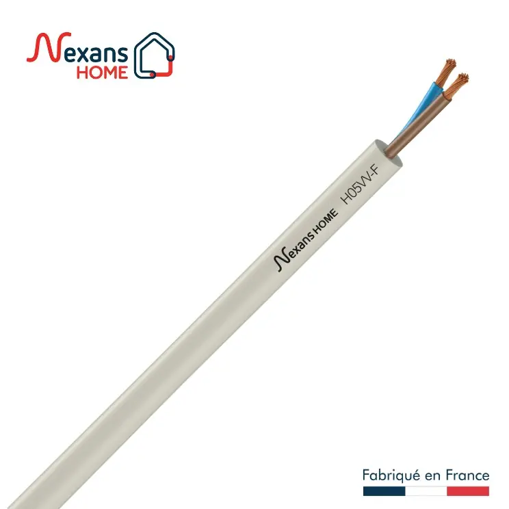 Bon Plan Câble électrique H05VV-F 2 x 1,5 mm² souple intérieur au mètre blanc - NEXANS