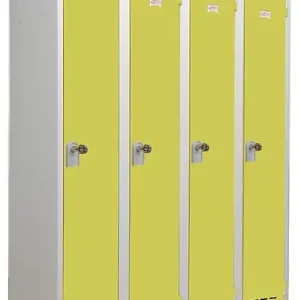Certifié Vestiaire acier 4 cases industrie propre - Gris perle-anis P.HENRY