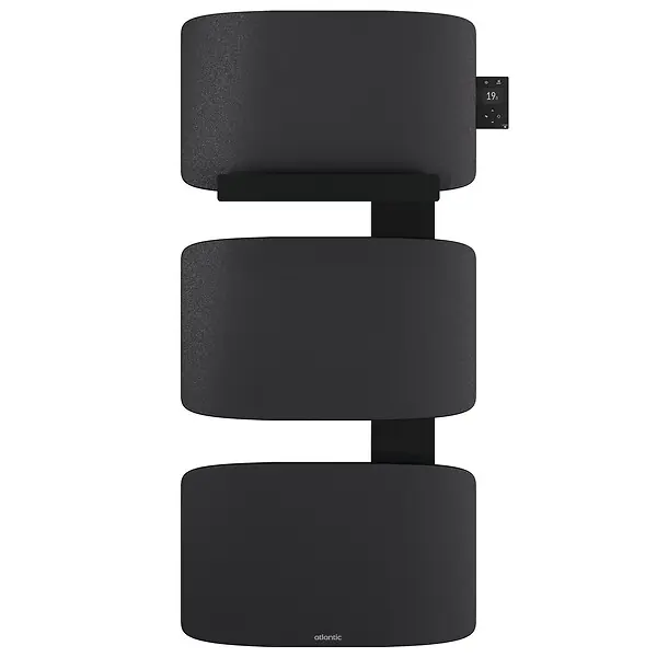Meilleure Vente Radiateur sèche-serviettes connecté Amarilis mât à gauche 650W gris/noir - ATLANTIC - 862579