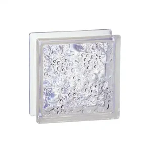 Achat Immédiat Brique de verre bullée incolore 19,8 x 19,8 cm LA ROCHERE