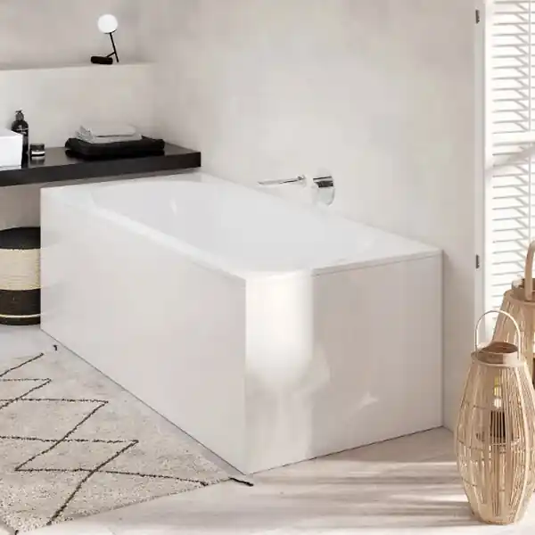 Villeroy & Boch Oberon 170 x 75 cm Baignoire gauche et droite ovale en Quaryl® , avec pieds, blanc (BQ170OBE2V-01) VILLEROY ET BOCH Haute Qualité