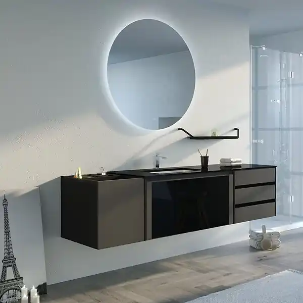 Promotion Saisonnière Meuble de salle de bain SAPIENZA Noir DISTRIBAIN