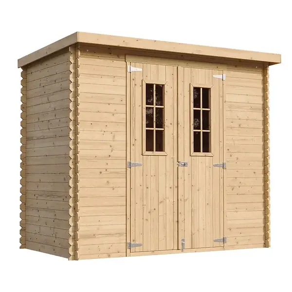 Abri de jardin en bois - Stockage extérieur l239xL142xH200cm/2.63 m2 - Petit abri à outils, Local à vélos - TIMBELA M310 C Produit De Marque