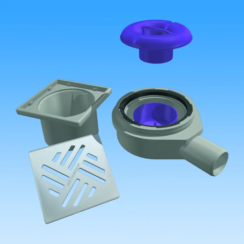Produit De Marque Siphon receveur à carreler sortie horizontale LUX ELEMENTS