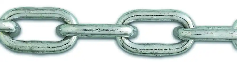 Chaîne soudée maille courte en acier zingué diamètre 2 mm vendue au mètre CHAPUIS Prix Bas