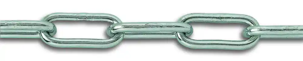 Chaîne soudée maille longue acier zingué diamètre 4 mm vendue au mètre CHAPUIS Remise