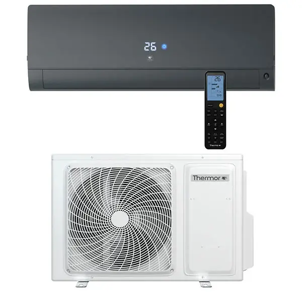 Climatisation Unité extérieure 2 kW et Unité intérieure noire Nagano - THERMOR Soldes