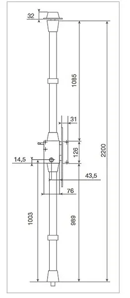 Mécanisme CAVITH 4571 A2P*** verticale tirage or droite - ISEO - 9704VTCA01.5 Retour Gratuit