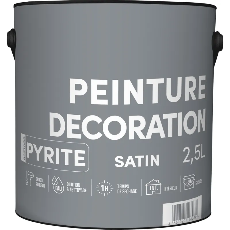 Jusqu'à Épuisement Des Stocks Peinture de décoration intérieur pyrite satin 2,5L